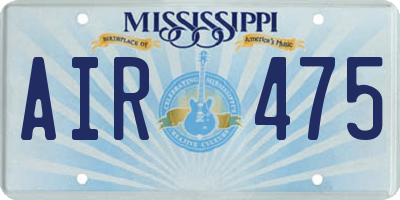 MS license plate AIR475