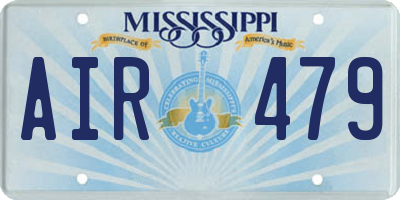 MS license plate AIR479
