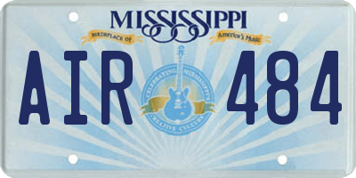 MS license plate AIR484