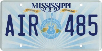 MS license plate AIR485