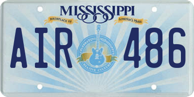 MS license plate AIR486