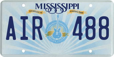 MS license plate AIR488