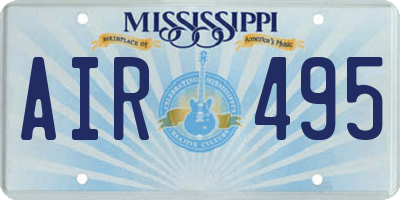 MS license plate AIR495