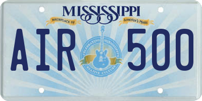 MS license plate AIR500