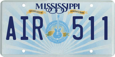 MS license plate AIR511