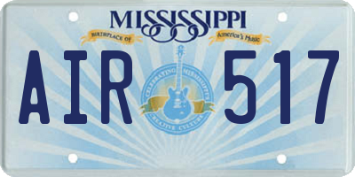 MS license plate AIR517