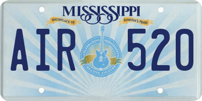 MS license plate AIR520