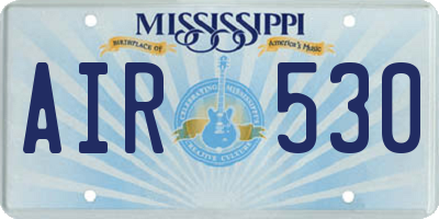MS license plate AIR530