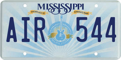 MS license plate AIR544
