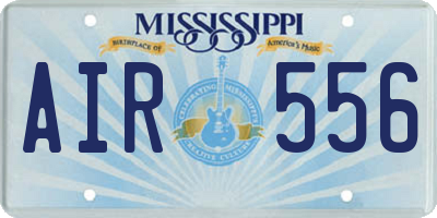 MS license plate AIR556
