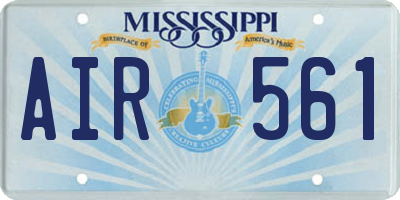 MS license plate AIR561