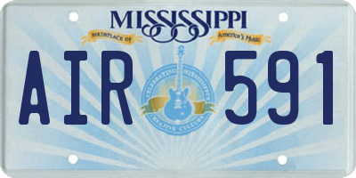MS license plate AIR591