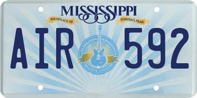 MS license plate AIR592
