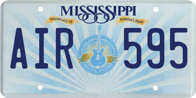 MS license plate AIR595
