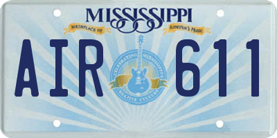 MS license plate AIR611