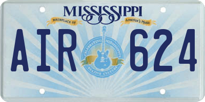 MS license plate AIR624