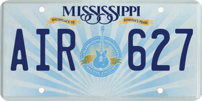 MS license plate AIR627