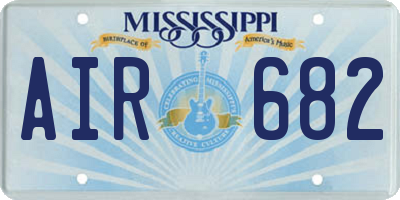 MS license plate AIR682