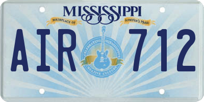 MS license plate AIR712