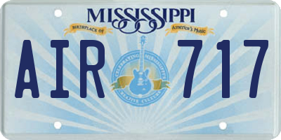 MS license plate AIR717