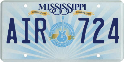MS license plate AIR724