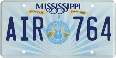 MS license plate AIR764