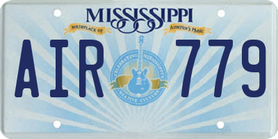 MS license plate AIR779