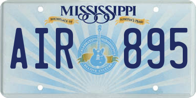 MS license plate AIR895