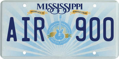 MS license plate AIR900