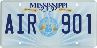 MS license plate AIR901