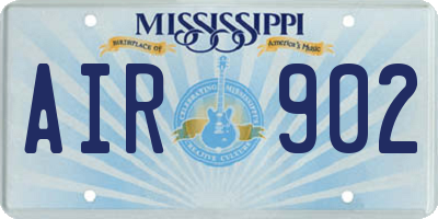 MS license plate AIR902
