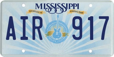 MS license plate AIR917