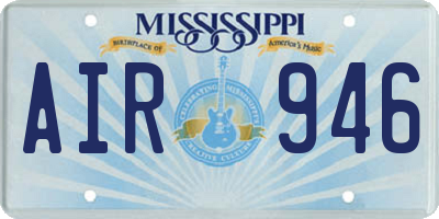 MS license plate AIR946