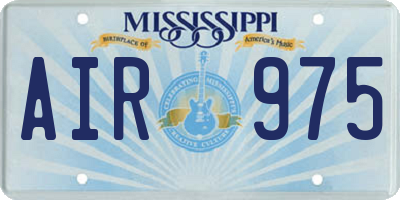 MS license plate AIR975