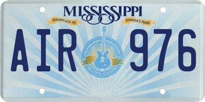 MS license plate AIR976