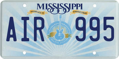 MS license plate AIR995