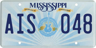 MS license plate AIS048