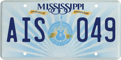 MS license plate AIS049