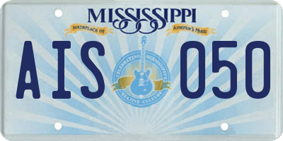 MS license plate AIS050
