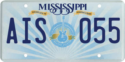 MS license plate AIS055