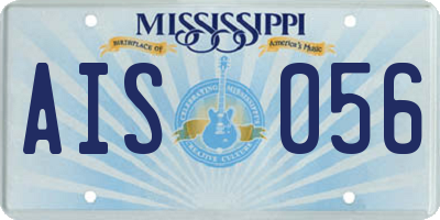 MS license plate AIS056