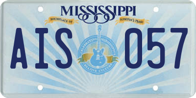 MS license plate AIS057