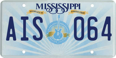 MS license plate AIS064