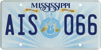 MS license plate AIS066