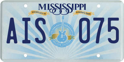 MS license plate AIS075