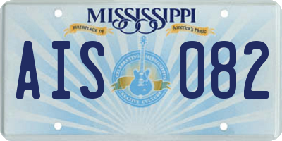 MS license plate AIS082