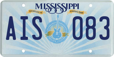 MS license plate AIS083