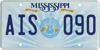 MS license plate AIS090