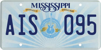 MS license plate AIS095