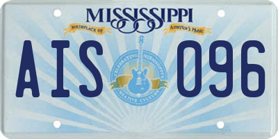 MS license plate AIS096